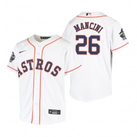 Youth Houston Astros Trey Mancini White 2022 World Series Replica Jersey