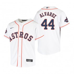 Youth Houston Astros Yordan Alvarez White 2022 World Series Champions Replica Jersey