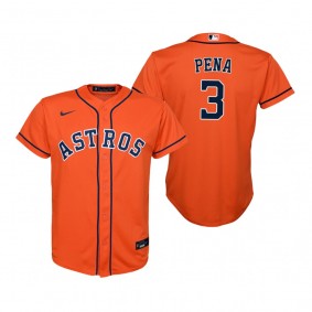 Youth Houston Astros Jeremy Pena Nike Orange Replica Alternate Jersey