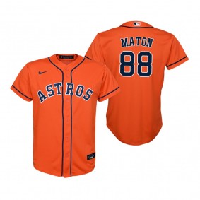 Youth Houston Astros Phil Maton Orange Replica Alternate Jersey