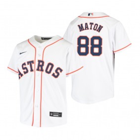 Youth Houston Astros Phil Maton Nike White Replica Home Jersey