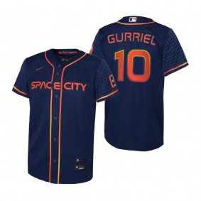 Youth Houston Astros Yulieski Gurriel Navy 2022 City Connect Replica Jersey