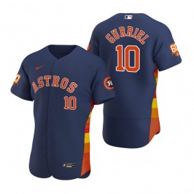 Men's Houston Astros Yuli Gurriel Navy 60th Anniversary Authentic Jersey